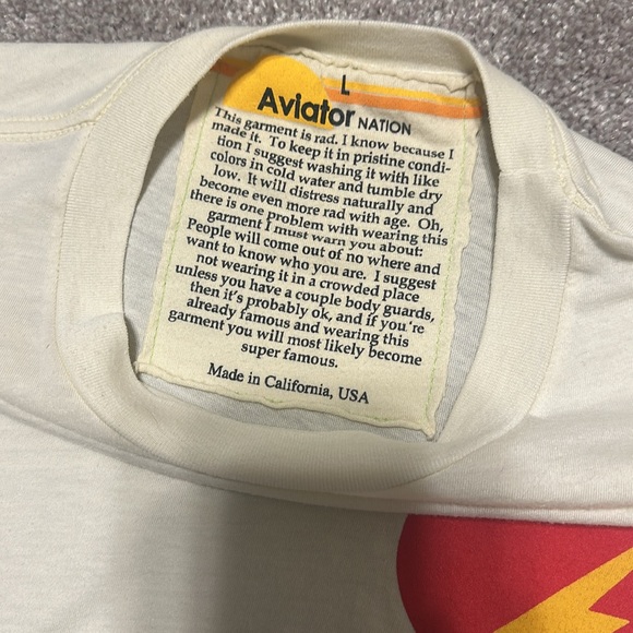 Aviator Nation cropped tee sz L - Picture 2 of 3